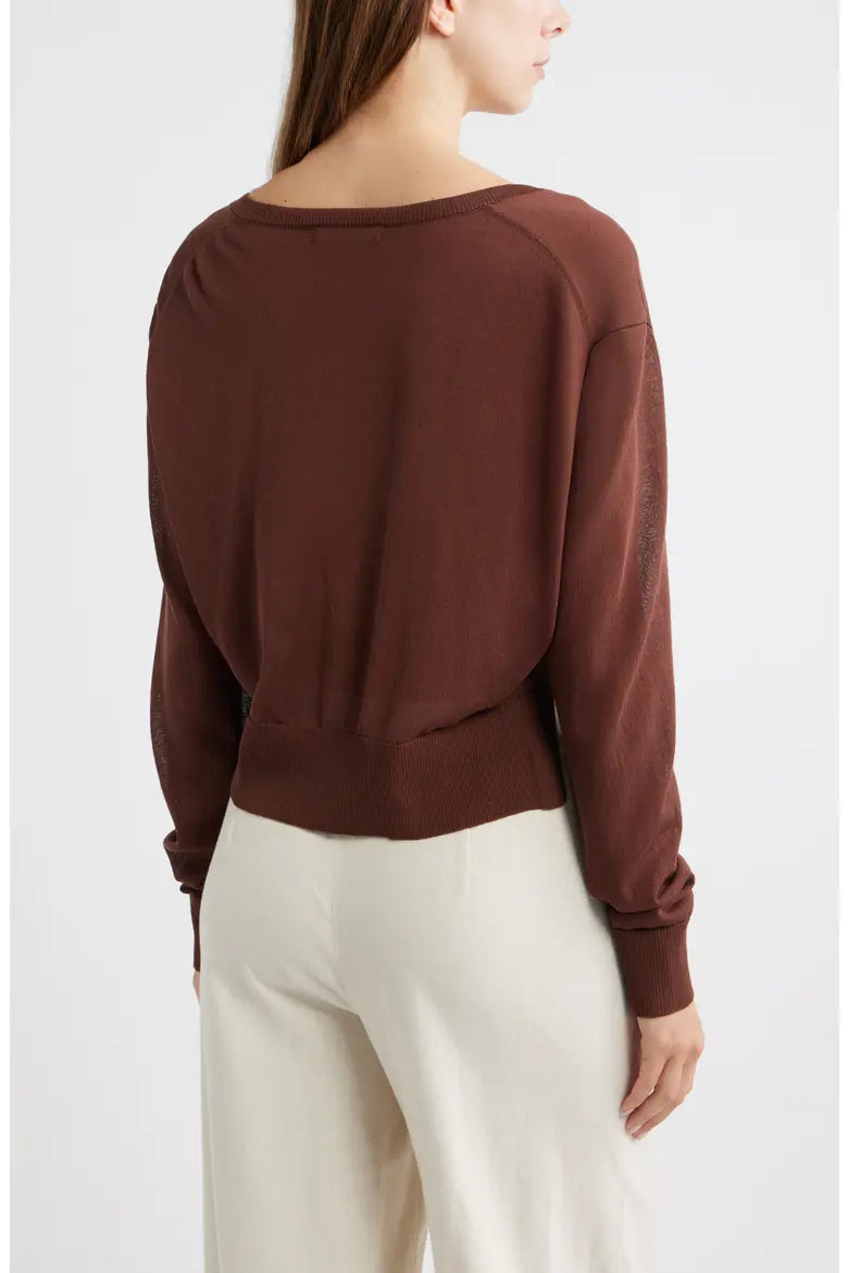 Granadella Sweater in chocolate by Deluc