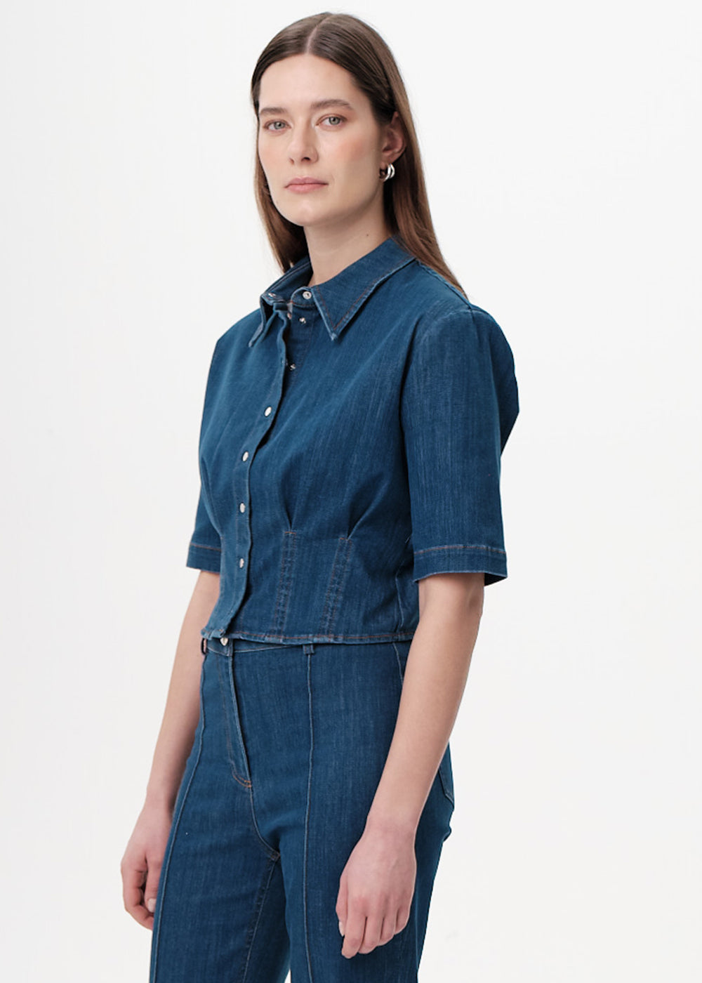 Gaiaelle Shirt in indigo by Exquise