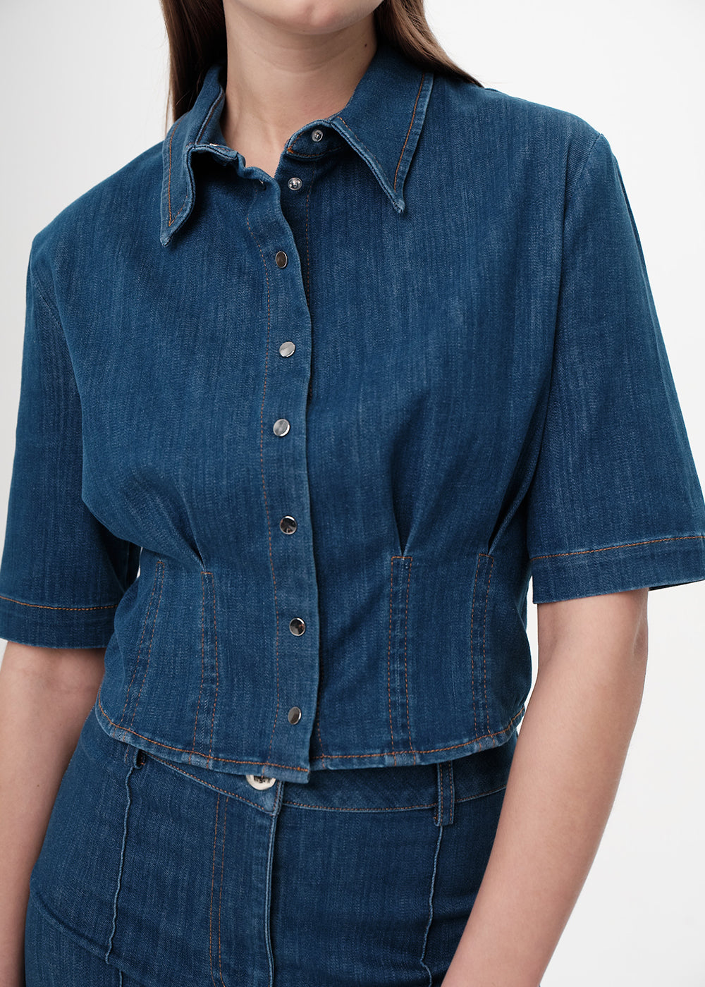 Gaiaelle Shirt in indigo by Exquise
