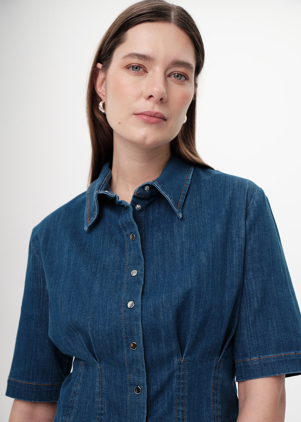 Gaiaelle Shirt in indigo by Exquise
