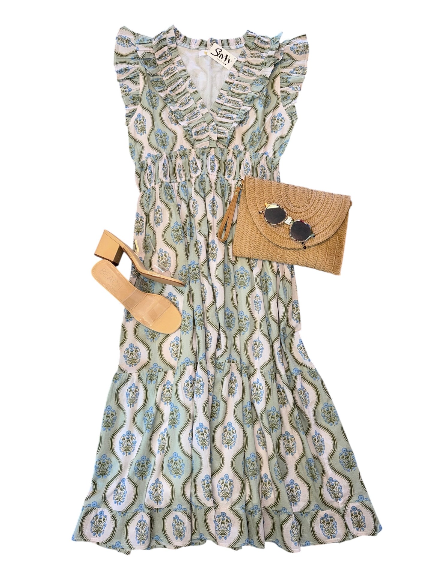 Cora Dress in soft mint by Bindu