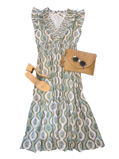 Cora Dress in soft mint by Bindu