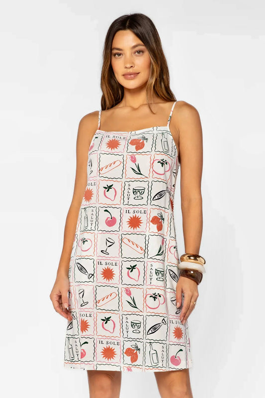 Brianne Tile Shift Dress in multi by Velvet Heart