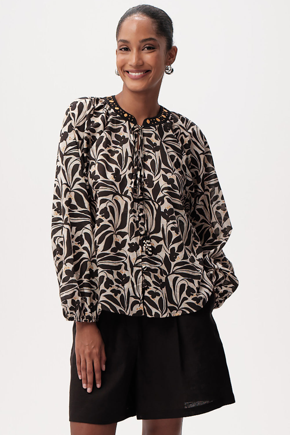 Bernadina Printed Shirt in multi by Exquise