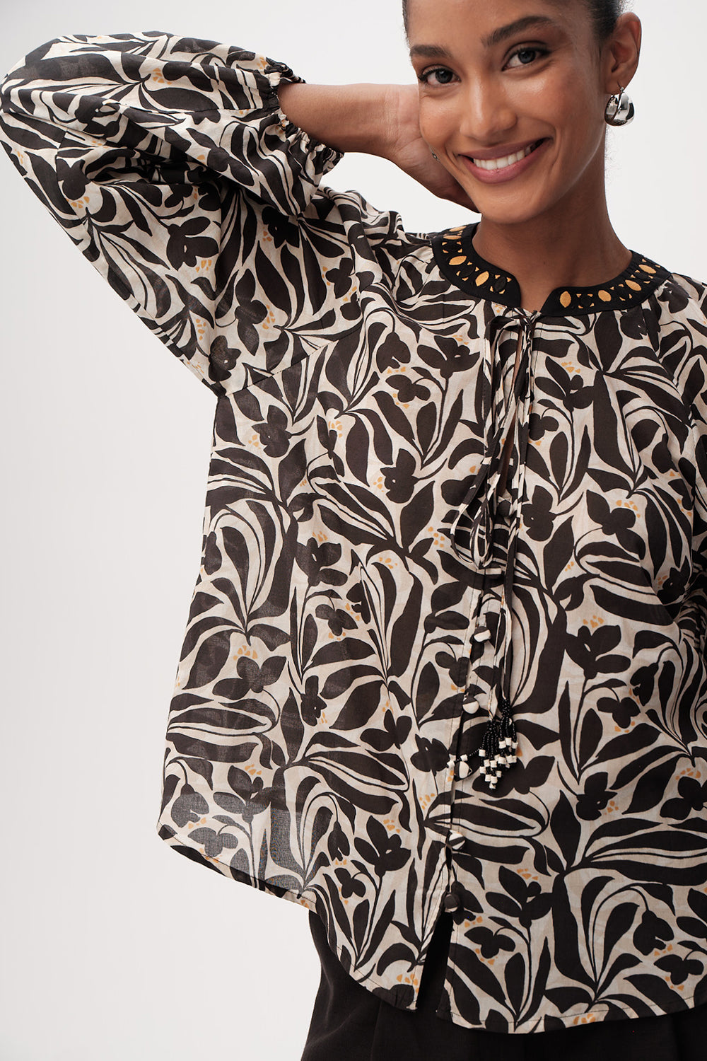 Bernadina Printed Shirt in multi by Exquise
