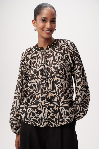 Bernadina Printed Shirt in multi by Exquise