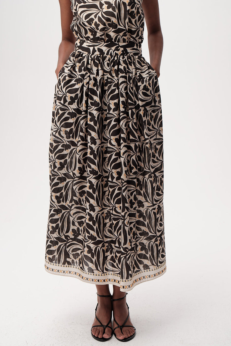 Chantal Printed Skirt in multi by Exquise