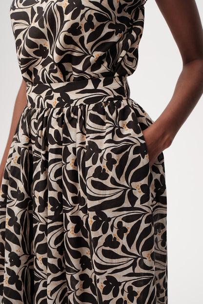 Chantal Printed Skirt in multi by Exquise