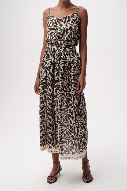 Chantal Printed Skirt in multi by Exquise