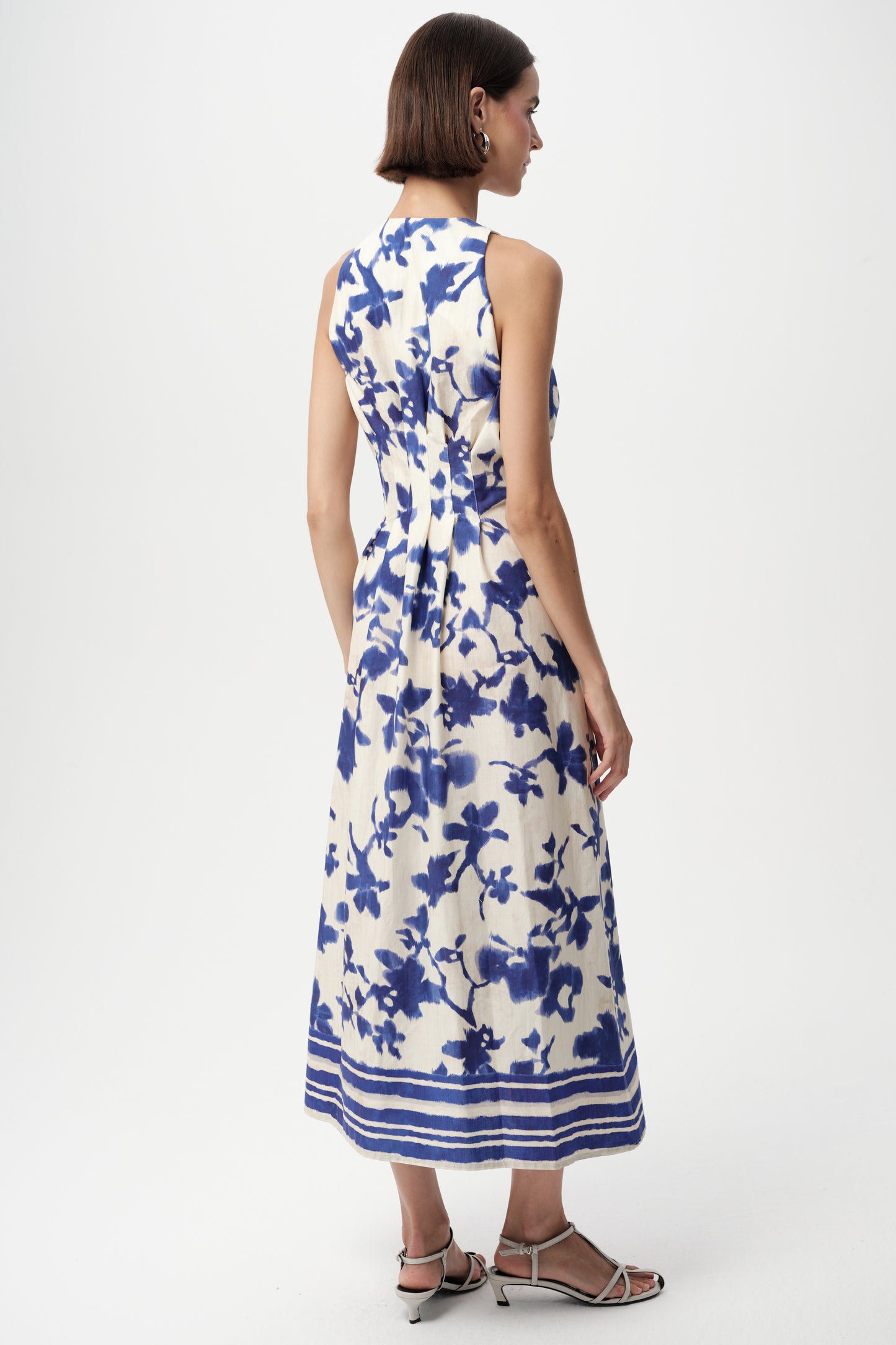 Zeta Dress in royal blue/bone by Exquise