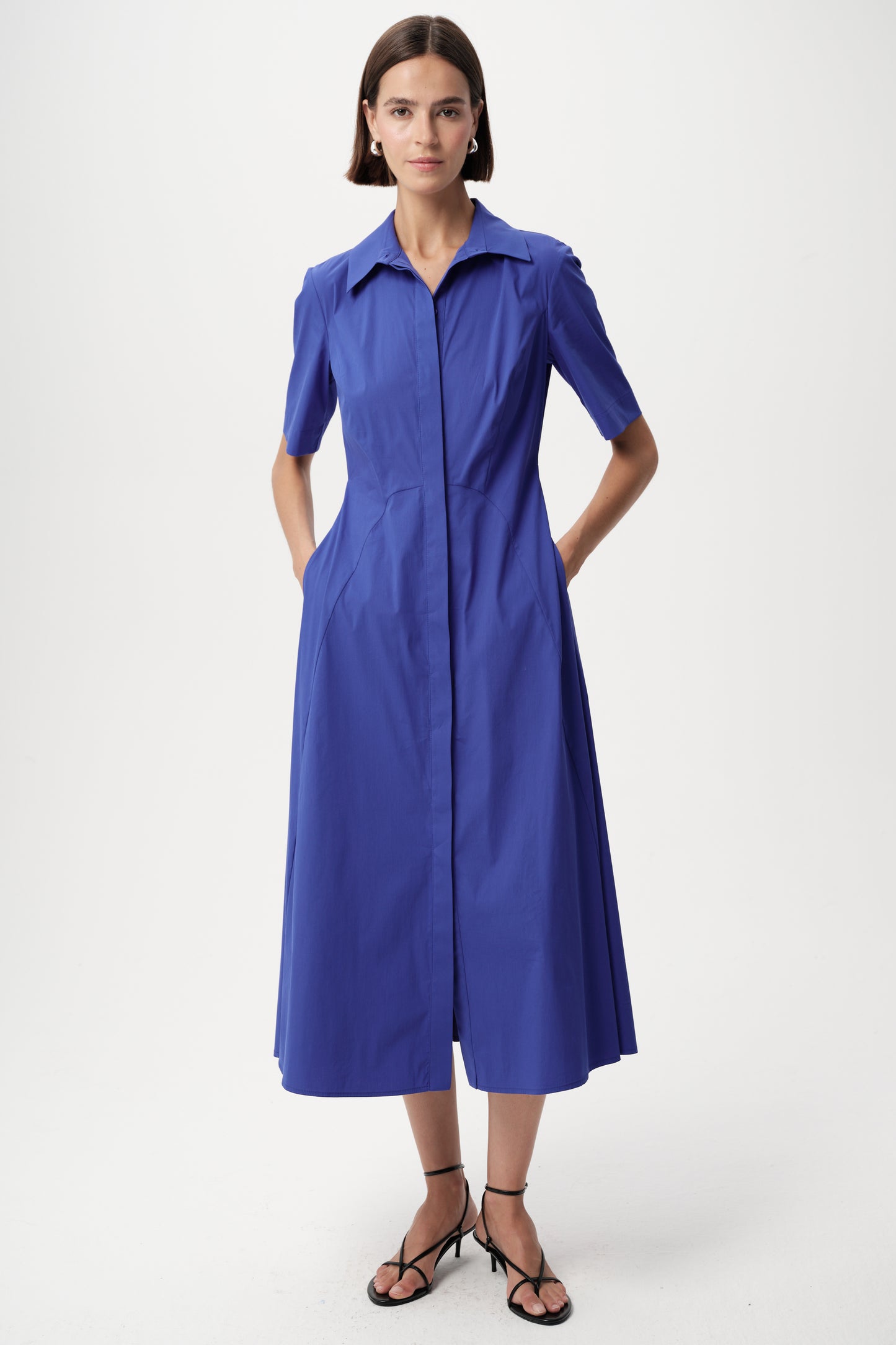 Alhertine Dress in sax by Exquise