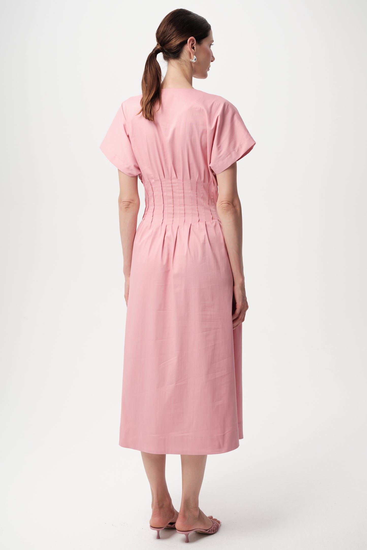 Amaud Solid Dress in pink by Exquise