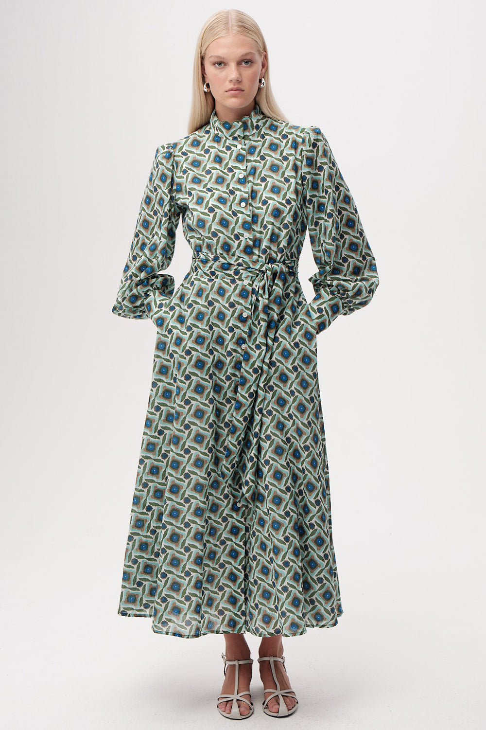 Chamonix Dress in green/blue by Exquise