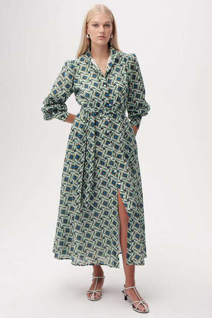 Chamonix Dress in green/blue by Exquise