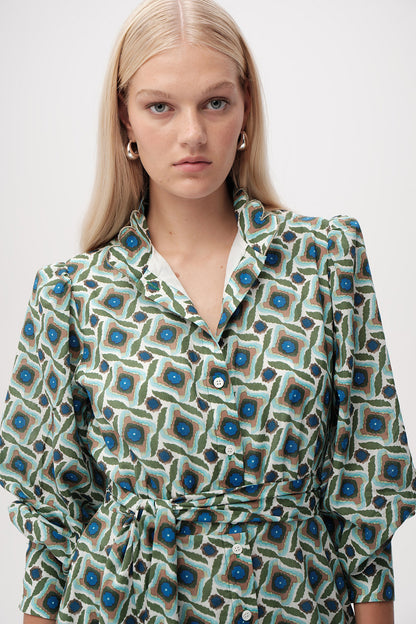 Chamonix Dress in green/blue by Exquise