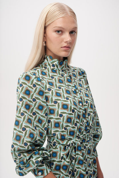 Chamonix Dress in green/blue by Exquise
