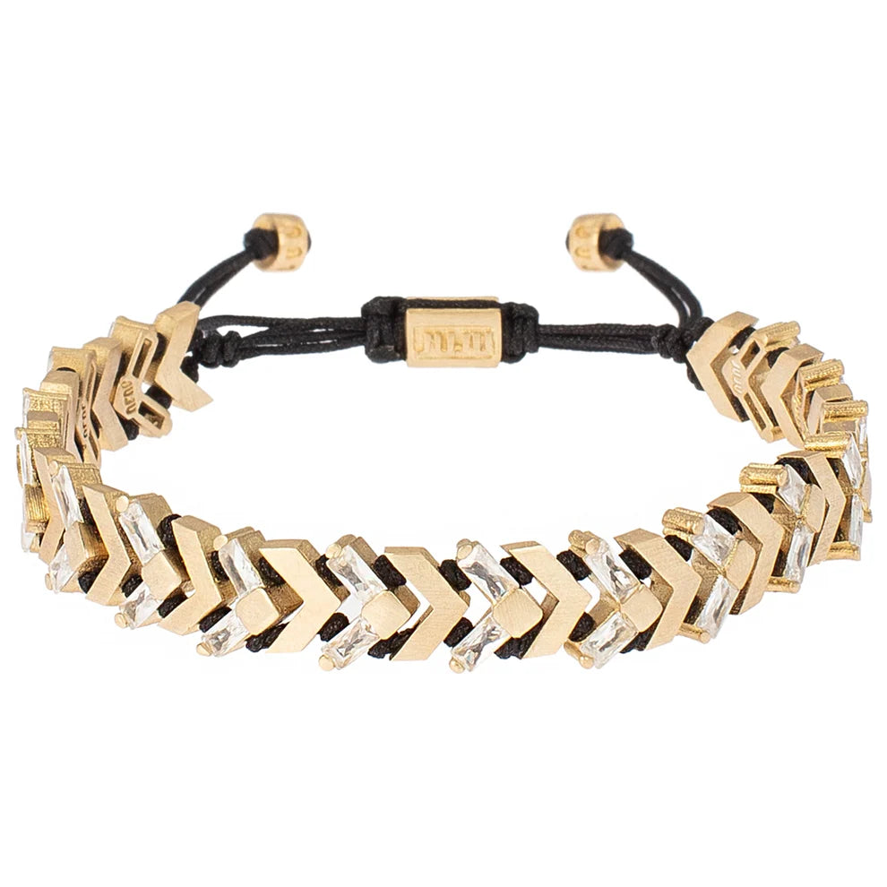 Glitter Arrow Bracelet in crystal/bronze by JUJU