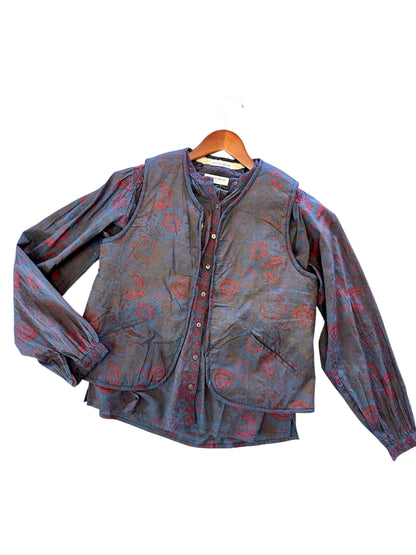 Charlotte Blouse in medusa deep blue by Maison Hotel