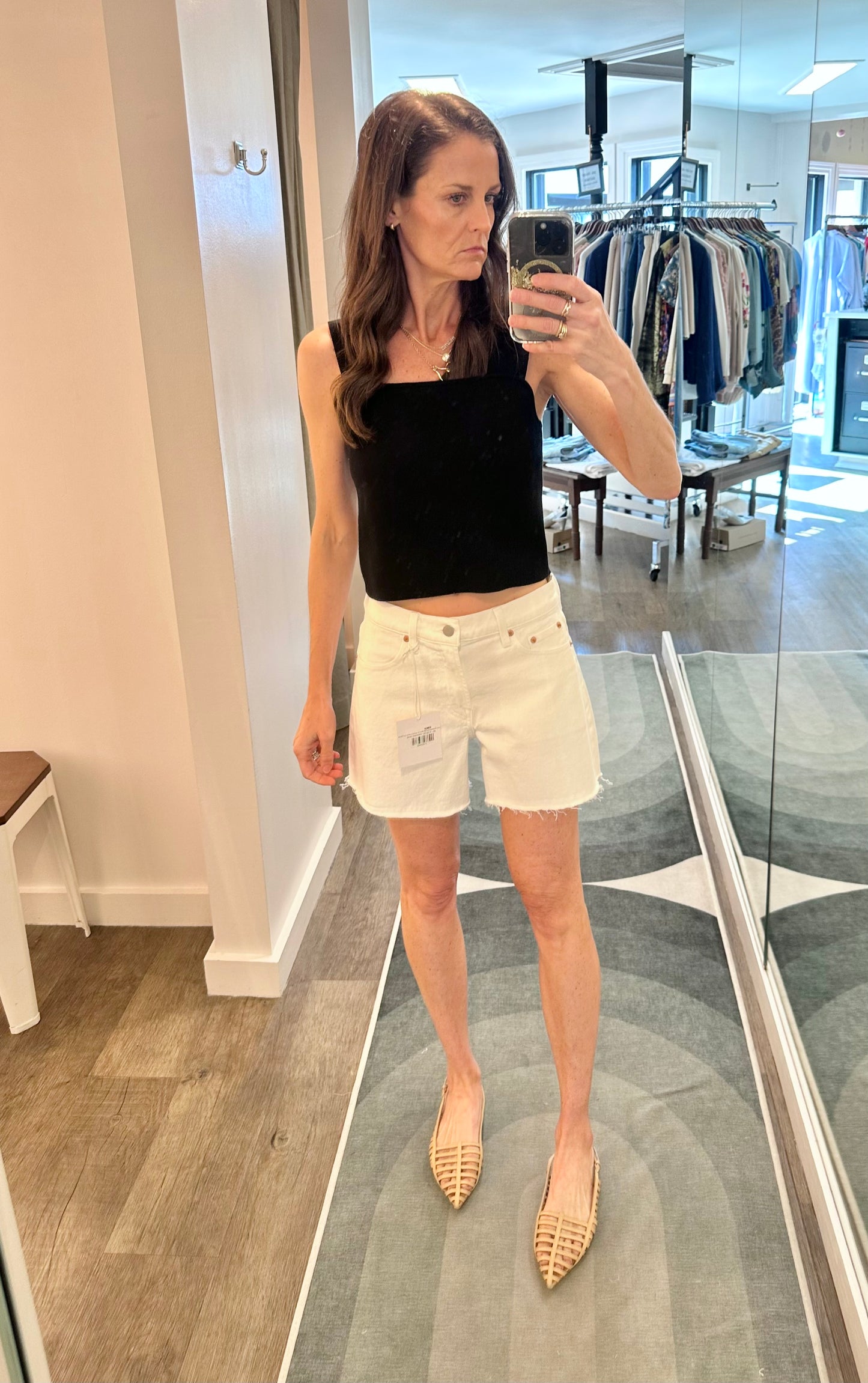 Kennedy Relaxed Cut Off Short in antique white by Pistola