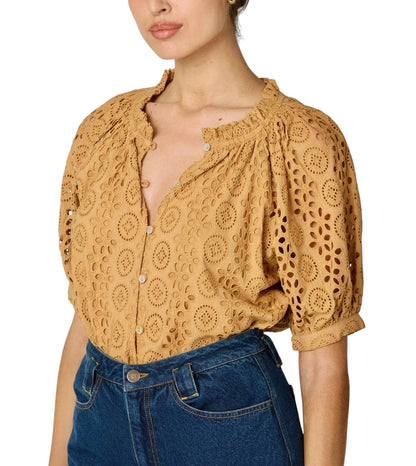 Kate Blouse in Wheat by Cleobella
