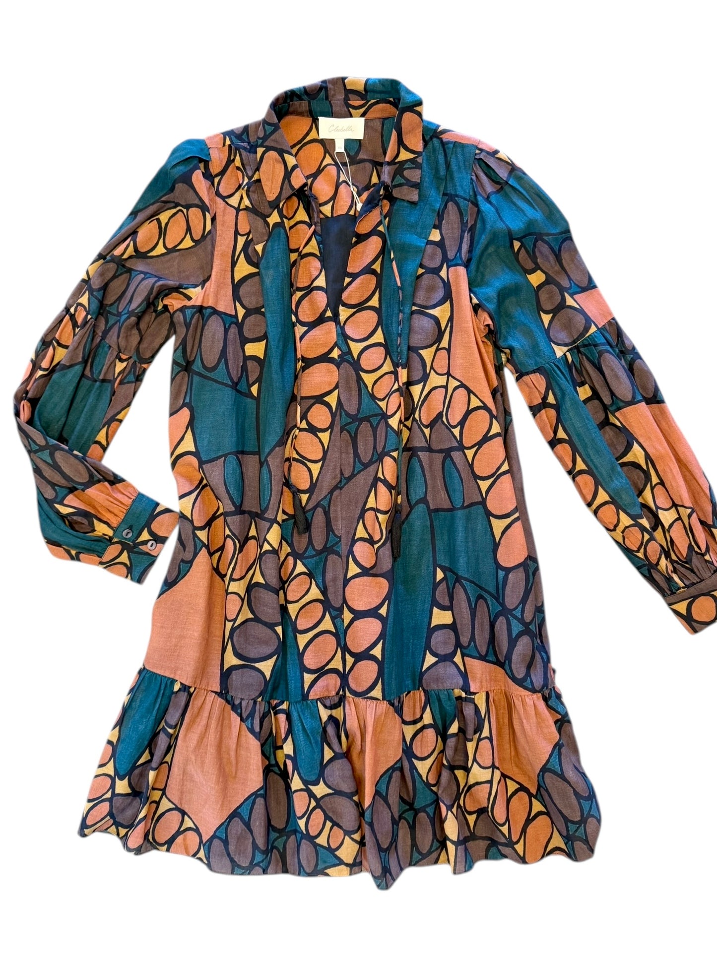 Alani Mini Dress in dark saguaro by Cleobella