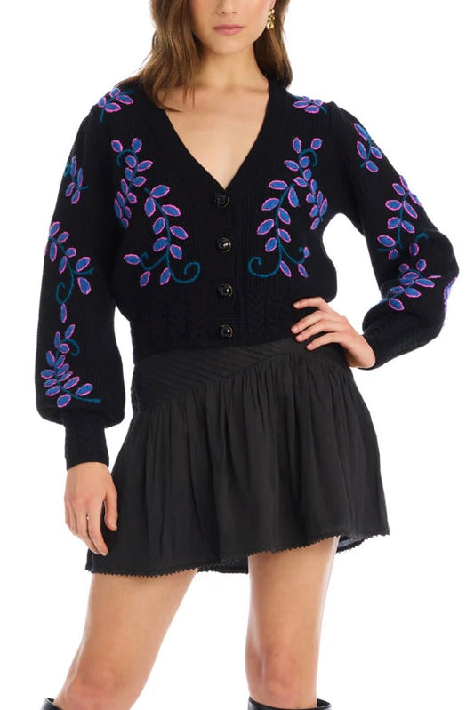 Piper Cardigan in black multi by Allison
