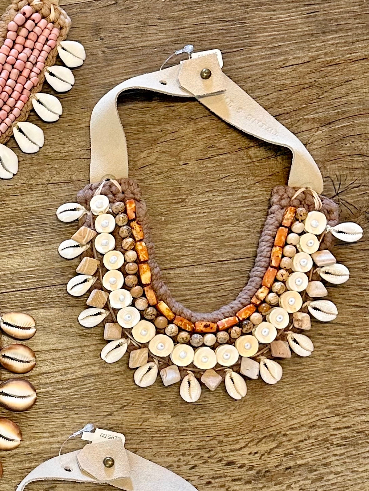 Cowrie Collar Necklace in origins by Twine & Twig
