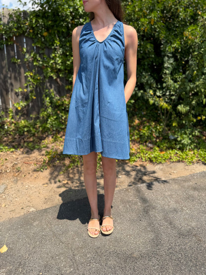 Vida Dress in denim blue by Bel Kazan