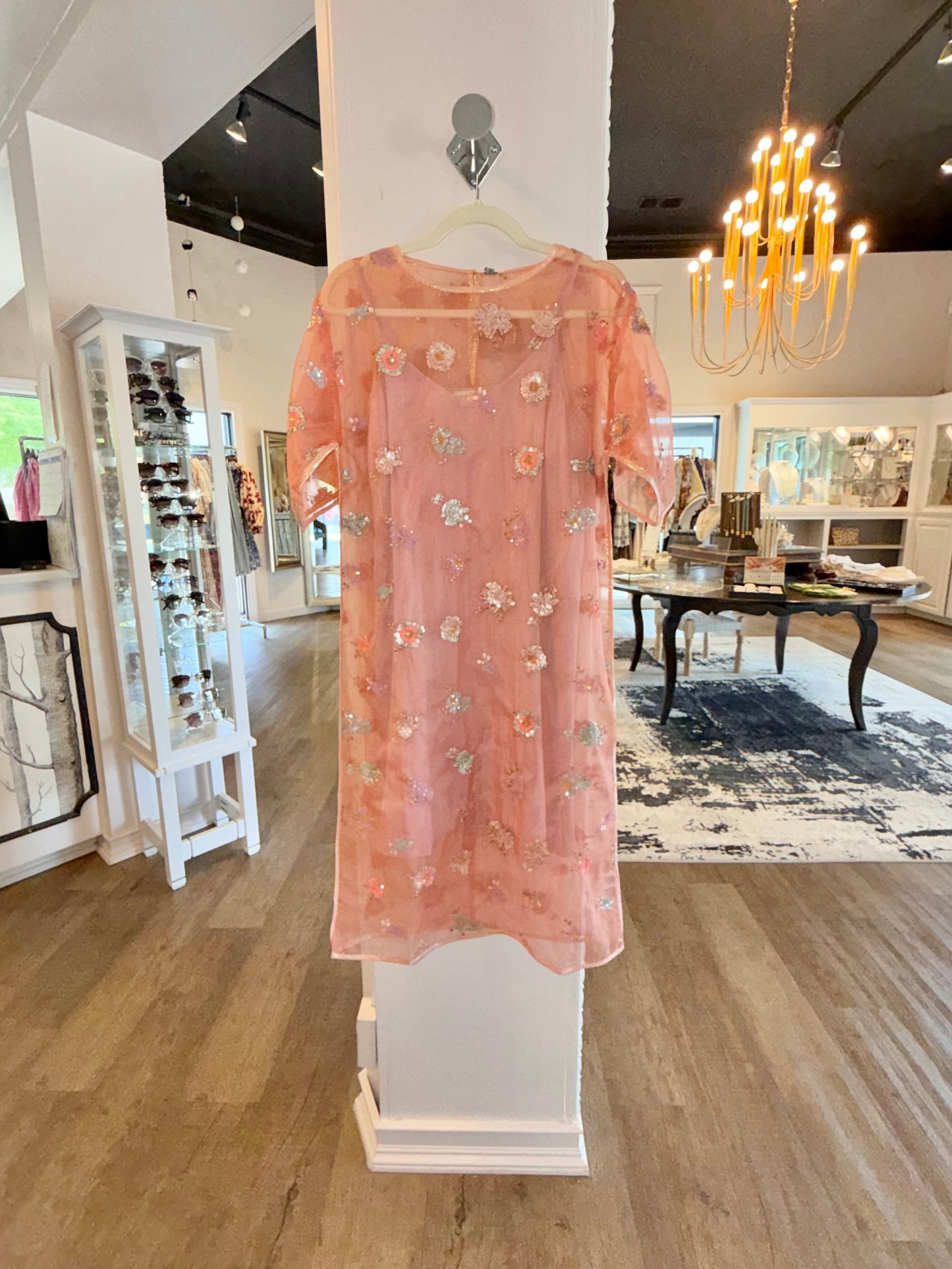 Donisha Embellished Dress in flamingo by Blank S Donisha Embellished Dress in flamingo by Blank S