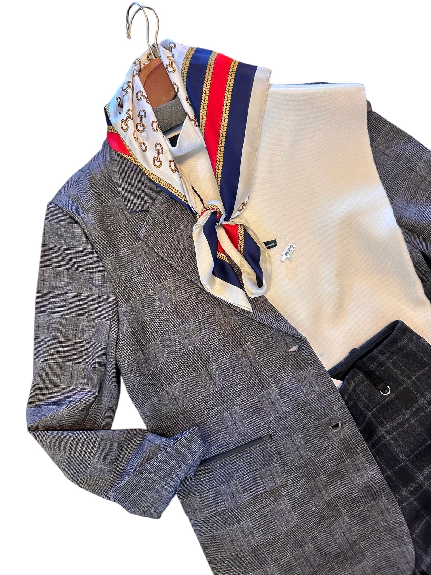 Everest Ponte Blazer in charcoal glen plaid by Lysse