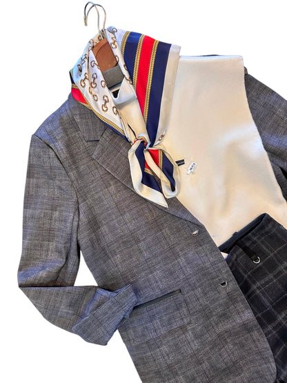 Everest Ponte Blazer in charcoal glen plaid by Lysse