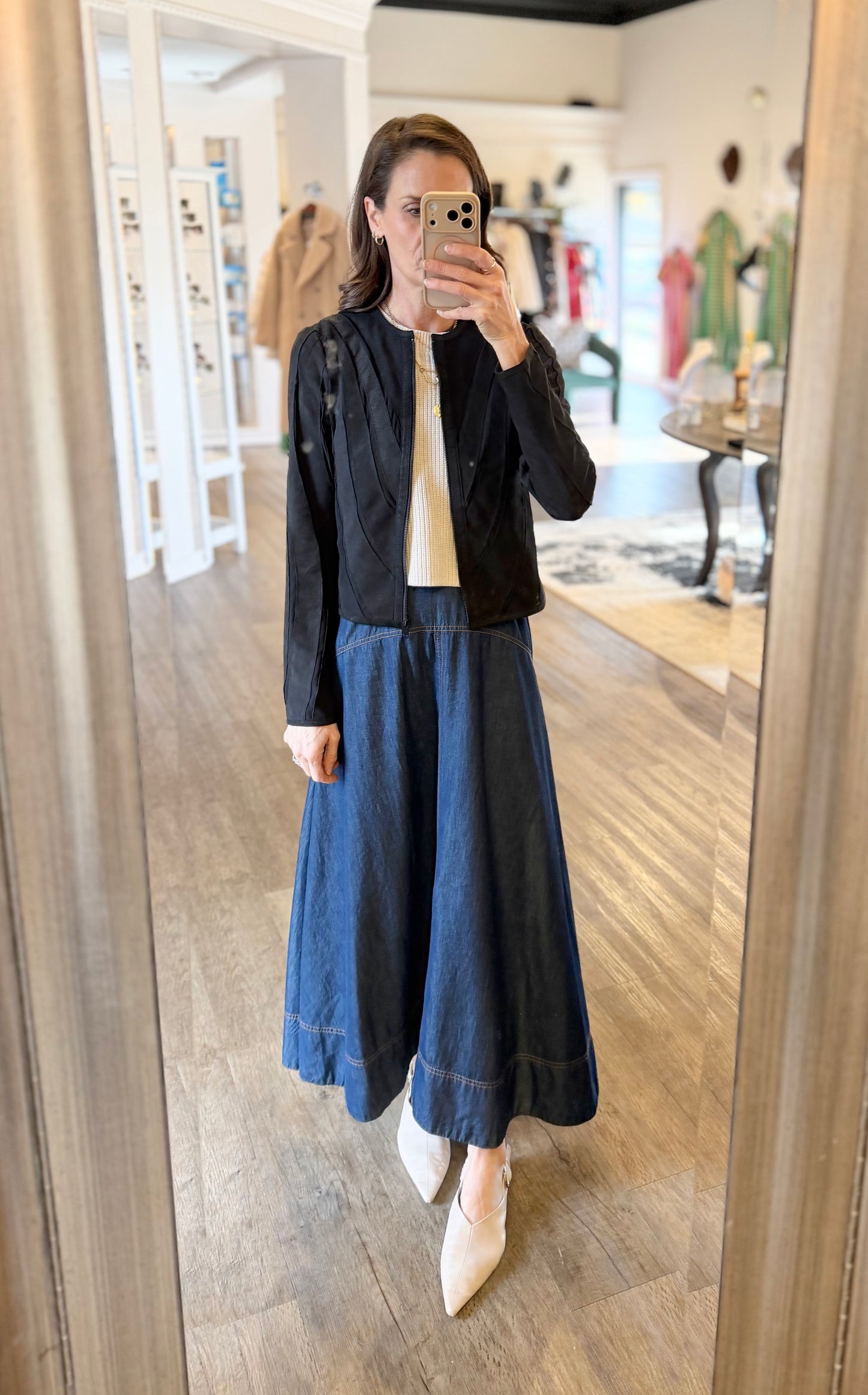 Mira RF Leather Jacket in black by Mauritius