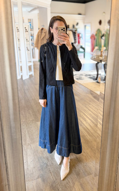 Mira RF Leather Jacket in black by Mauritius