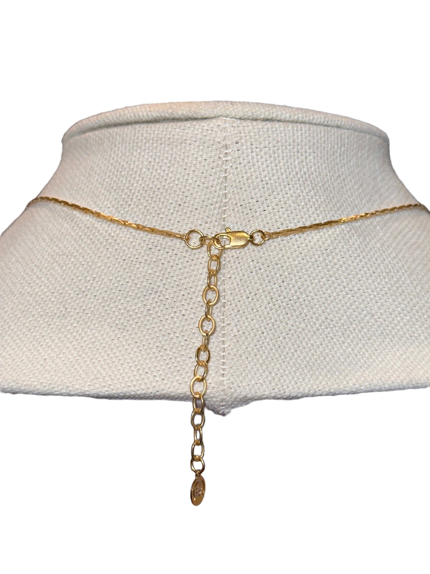 Dainty Snake Chain Dangle Necklace in gold by Eneida Franca