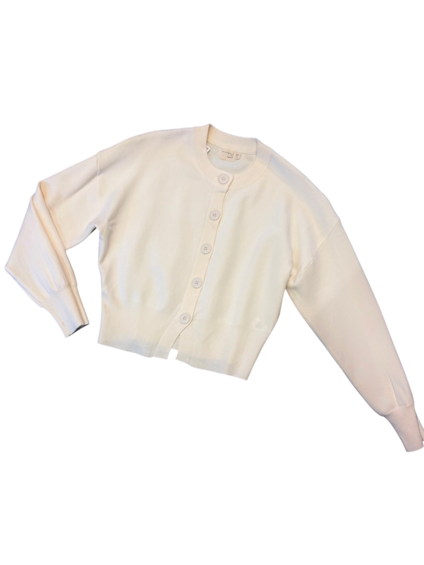 Cropped Button Cardigan in ivory by Dreamers