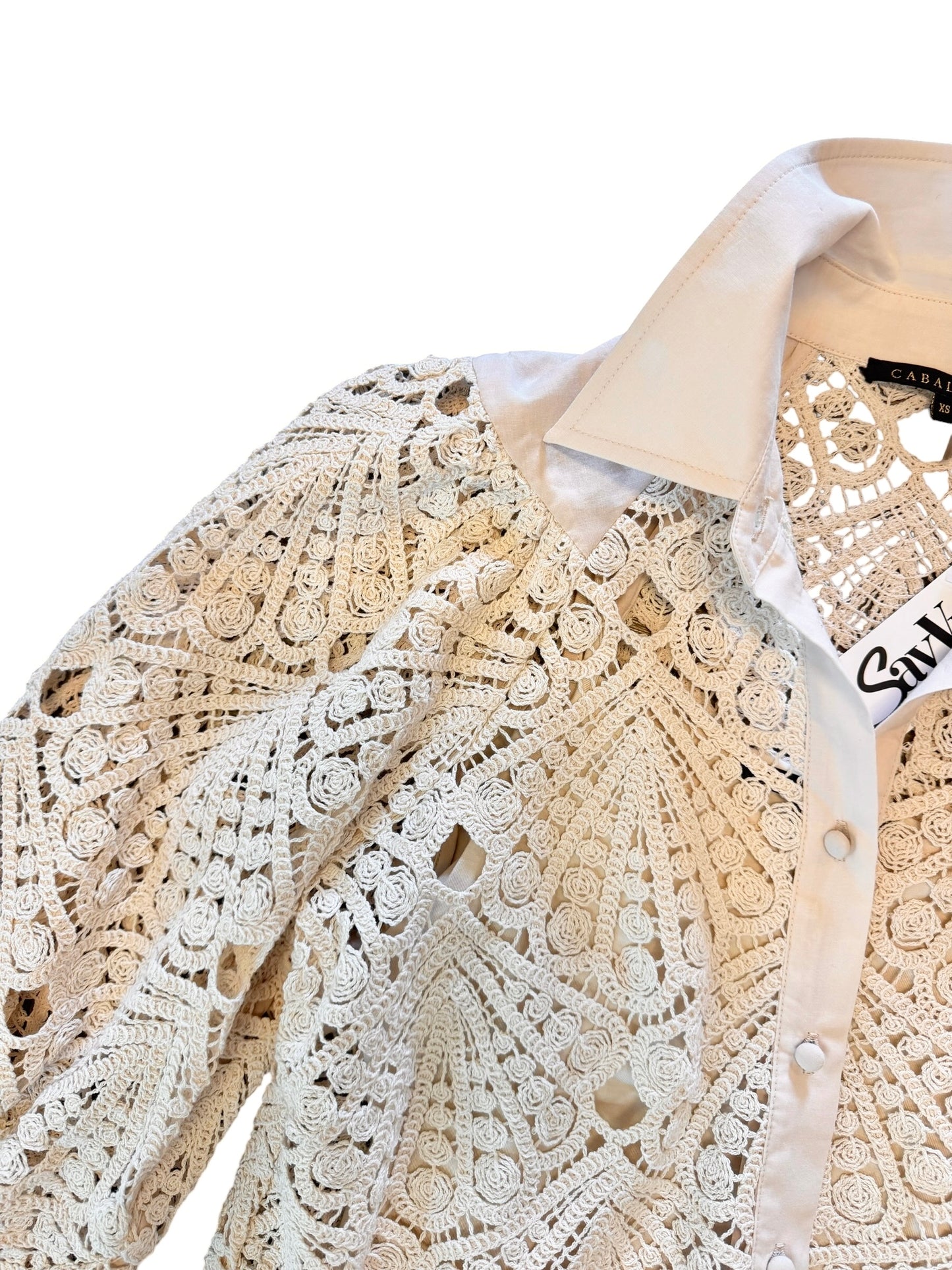 Juliette Top in natural lace by Caballero