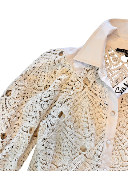 Juliette Top in natural lace by Caballero