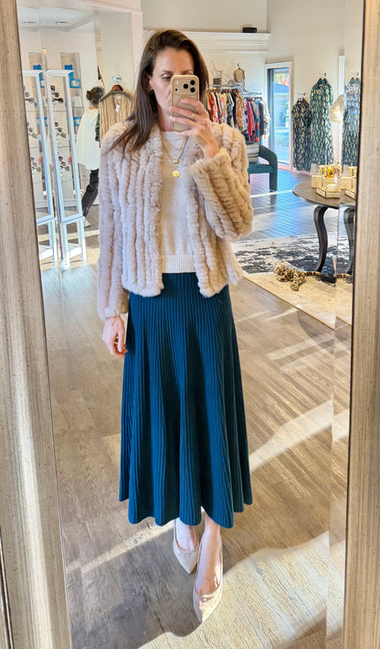 Short Sleeve Sparkle Sweater in mist sparkle by Lilla P