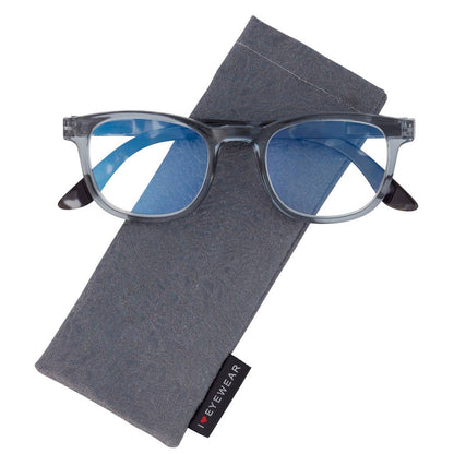 Devin Reading Glasses: Grey / +1.75
