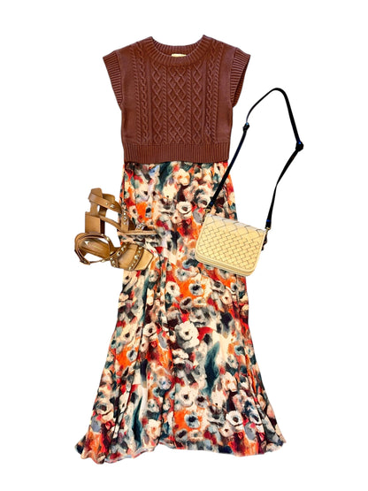 Gigi Sweater Vest in cocoa by Cleobella