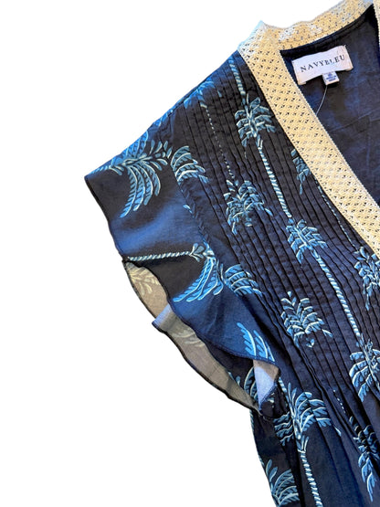 Eden Dress in navy palmetto by NavyBleu