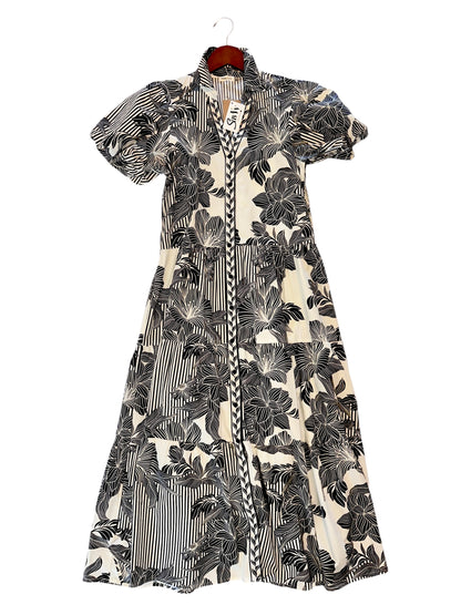 Della Printed Maxi Dress in noir floral by Maude Vivante
