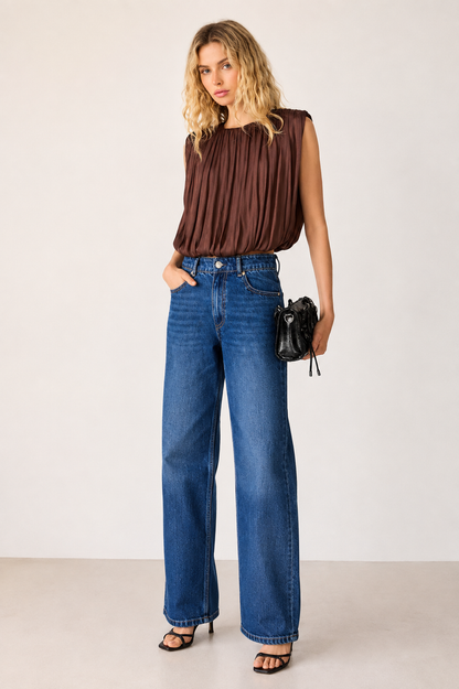 Milana Top in shaved chocolate by Steve Madden