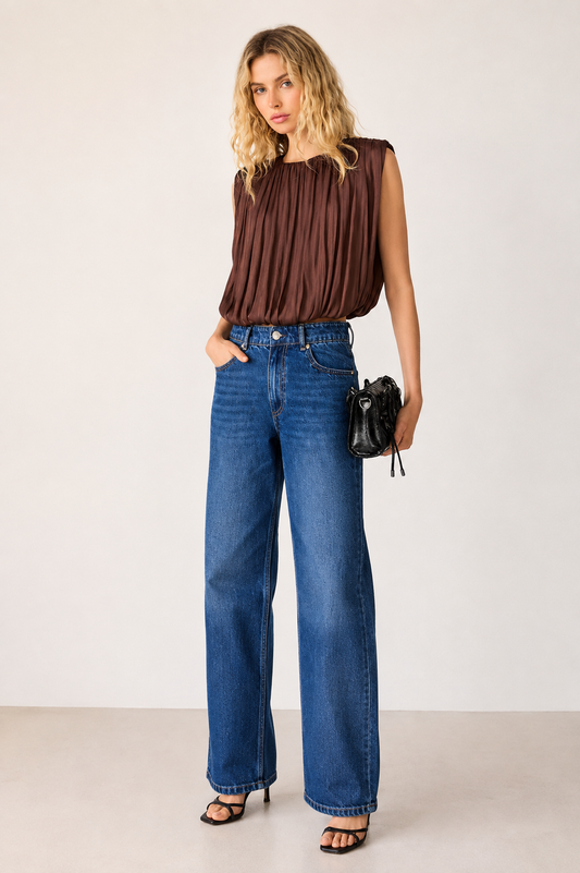Milana Top in shaved chocolate by Steve Madden