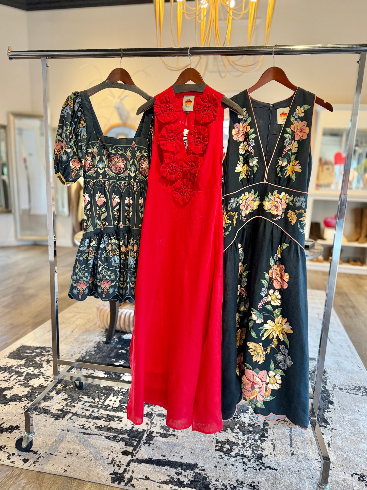 Sleeveless Midi Dress in red by Farm Rio