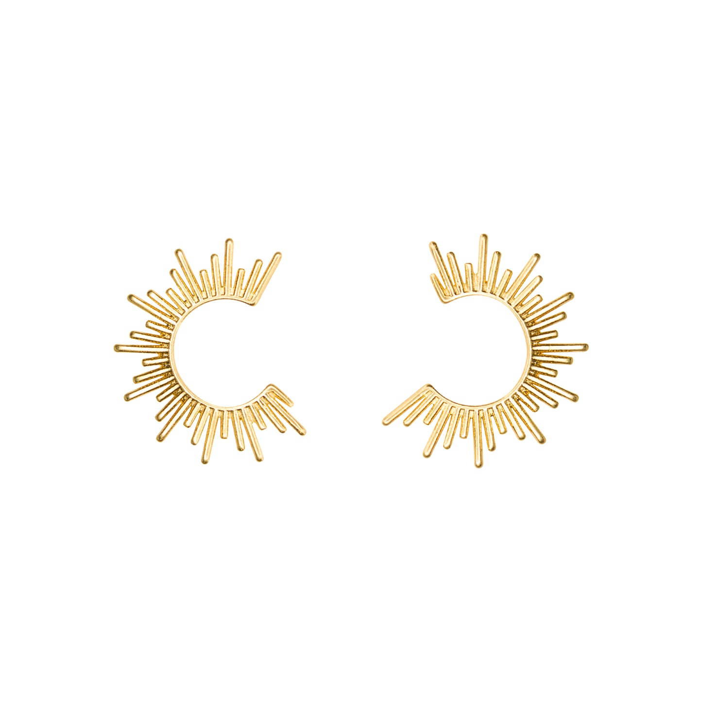 Sunrise Earrings in gold by Secretbox