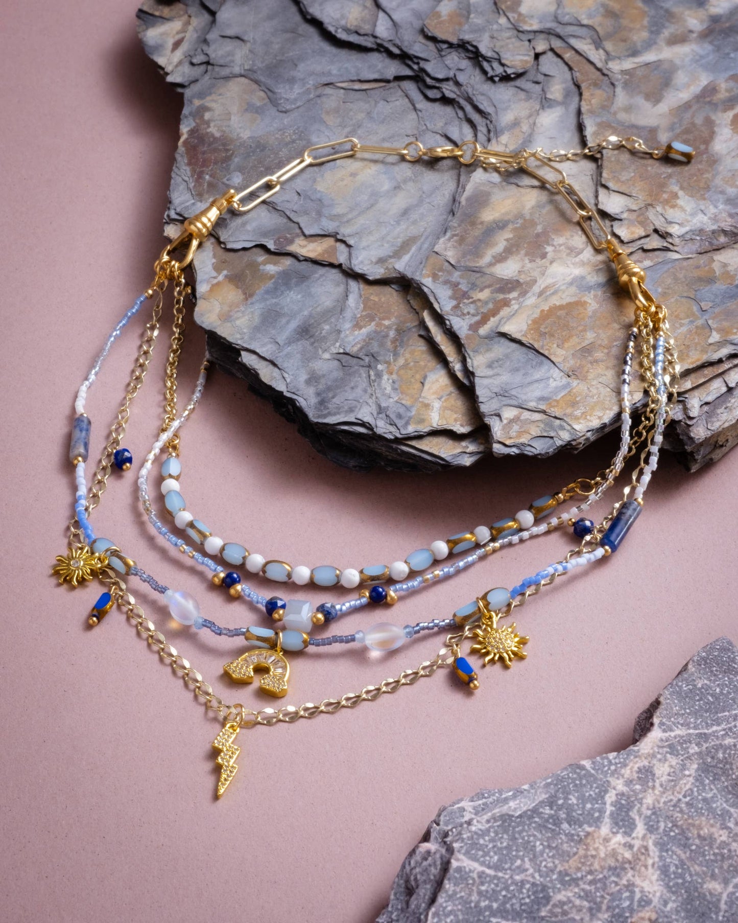 Beaded Interchangeable Necklace Layering Set/4 (Celestial)