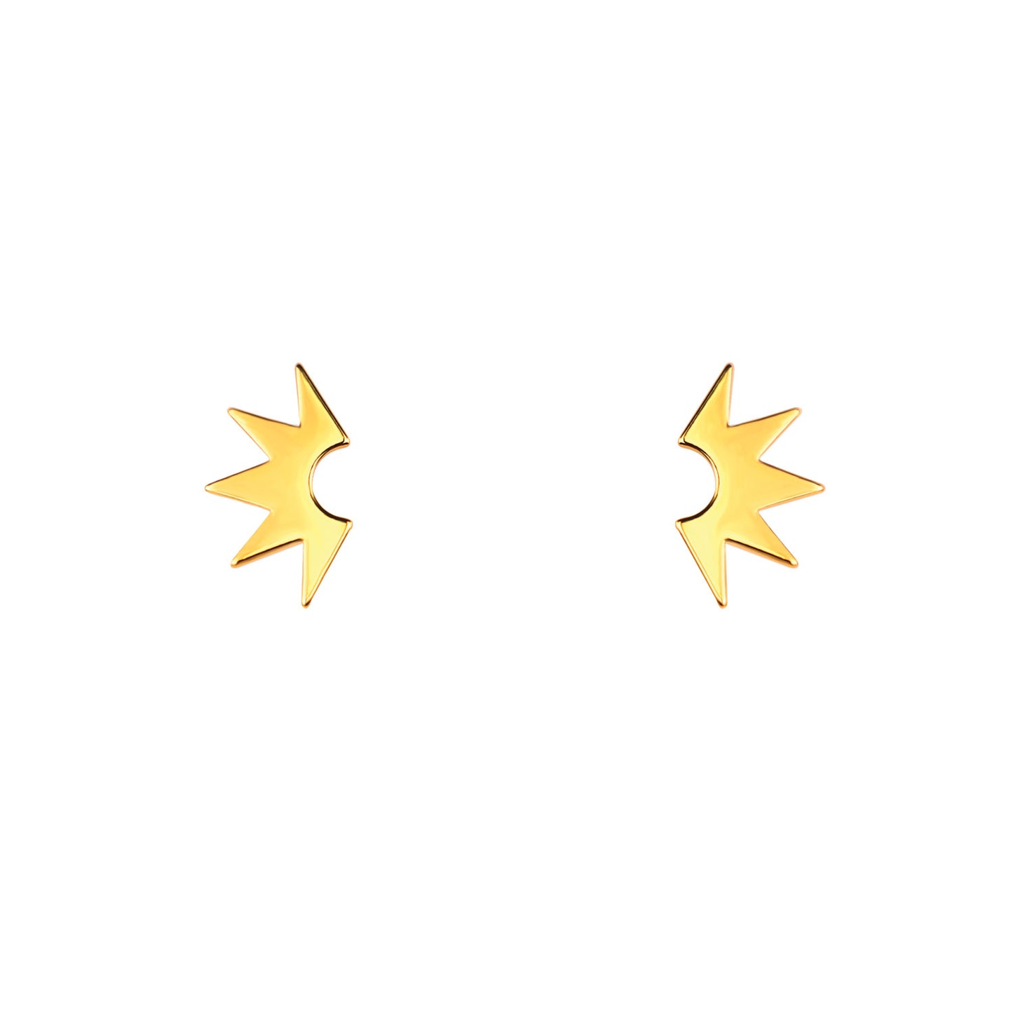 Spike Gold Dipped Large Earrings in gold by Secretbox