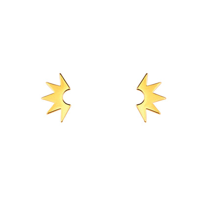 Spike Gold Dipped Large Earrings in gold by Secretbox