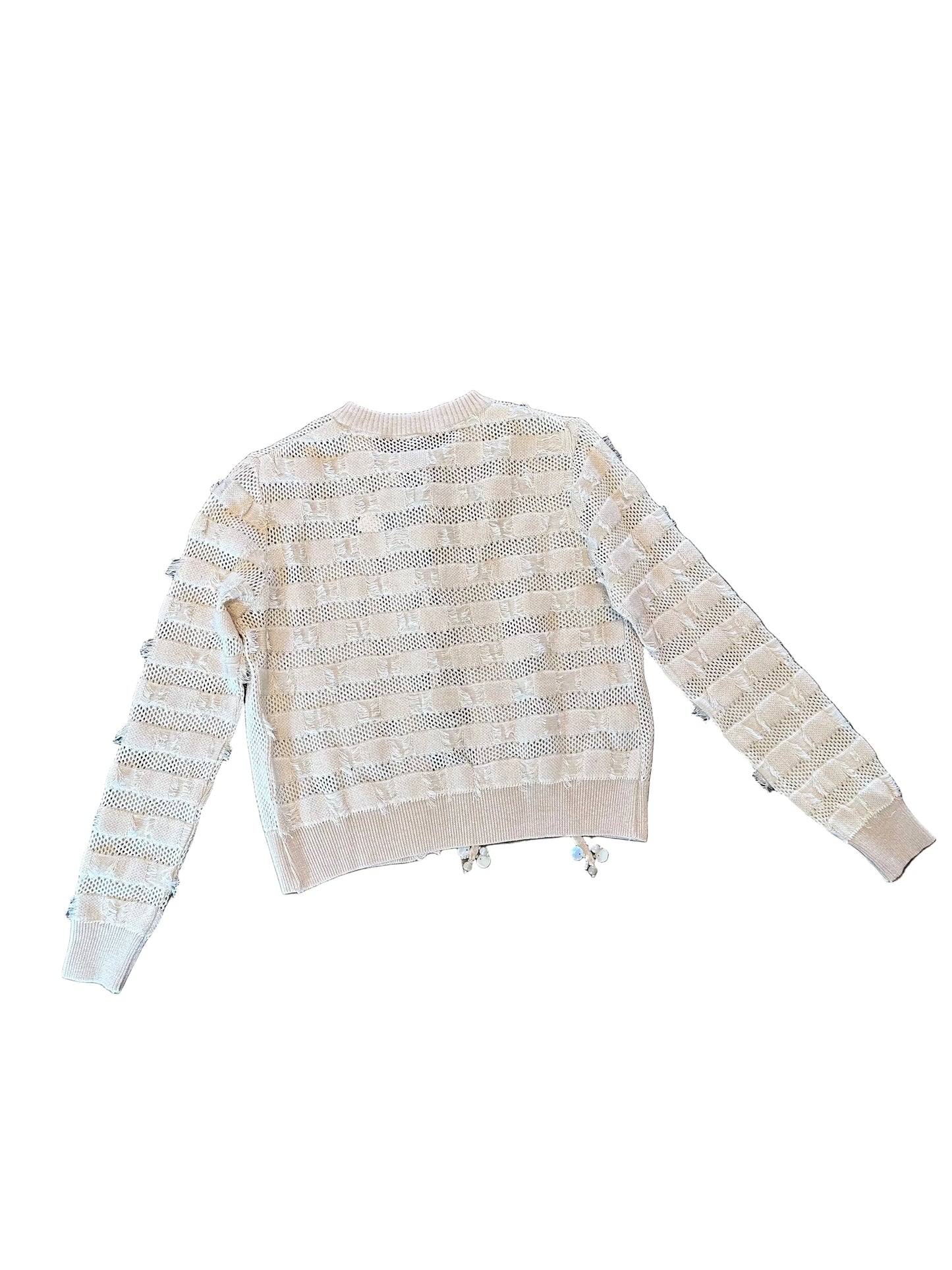 Jeney Tie Front Cardigan in ivory by Blank